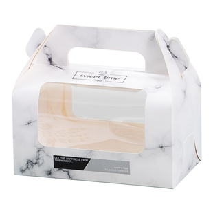 蛋糕卷包装盒手提瑞士卷打包盒慕斯毛巾卷盒子整卷半卷甜品打包盒