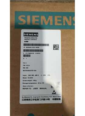 议价6SE64302UD318DA0西门子M440变频器18.5KW 6SE6430-2UD31-8DA