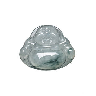 五花八门冰糯种翡翠佛公玉佛吊坠女天然油青弥勒佛玉石项链礼物