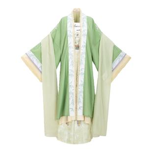 花朝记｜惊蛰｜宋制汉服对襟长衫叠穿三裥裙吊带绣花绿色清新日常