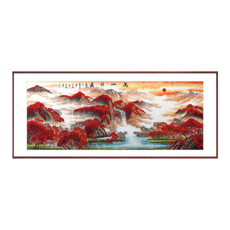新中式有框手绘原稿山水国画