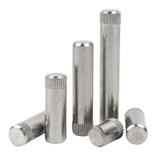 304不锈钢滚花销钉圆柱销连接杆定位销轴 M1.5M2M2.5M3M4M5M6M8