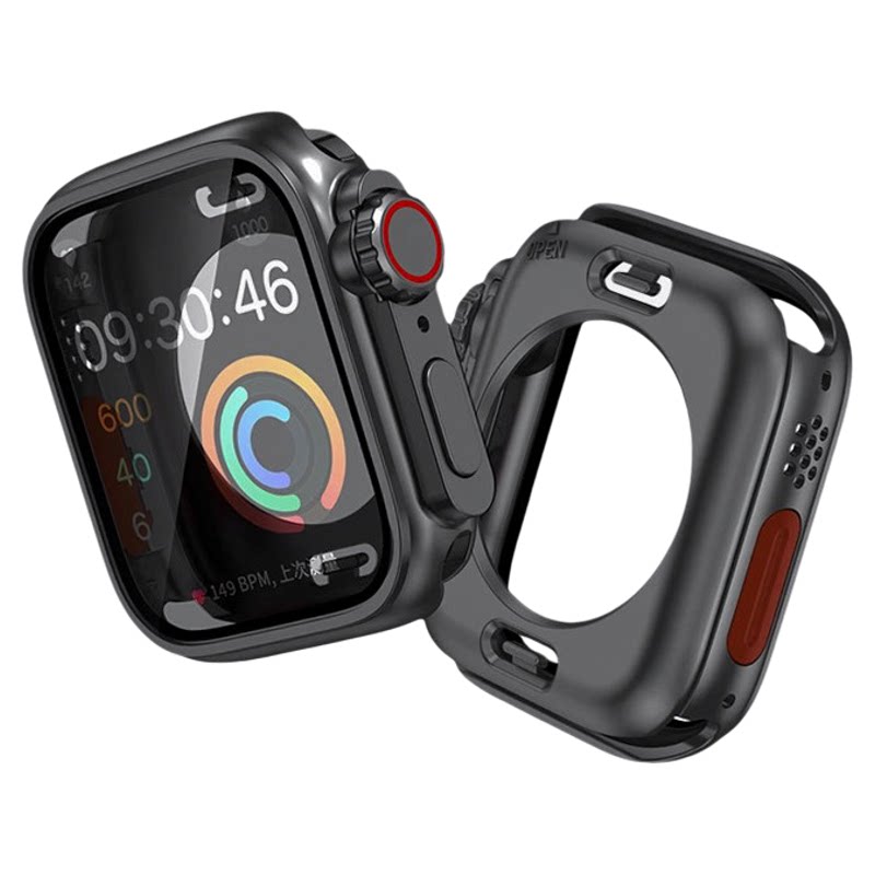 适用苹果手表S10保护壳iWatchs11新款保护套AppleWatch9/8/7秒变ultra3 pc改装防刮摔壳膜一体防摔手表壳