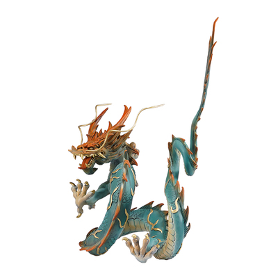 黄铜材质中式风格桌面生肖龙摆件