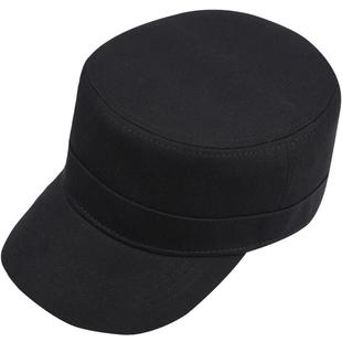 帽子男秋季休闲帽子黑色帽子大头围帽子硬顶有型男士帽子平顶帽