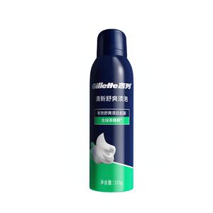 吉列剃须泡沫绿茶须泡