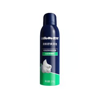 吉列绿茶剃须泡沫男士刮胡子泡沫软化胡须剃须膏手动剃须刀须泡