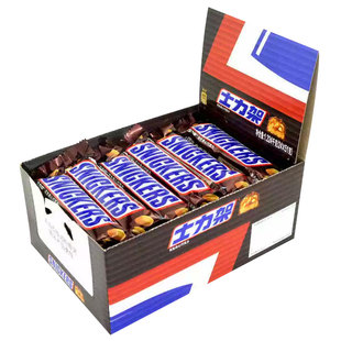 士力架巧克力燕麦花生夹心51g*24礼盒装大条充饥休闲食品批发