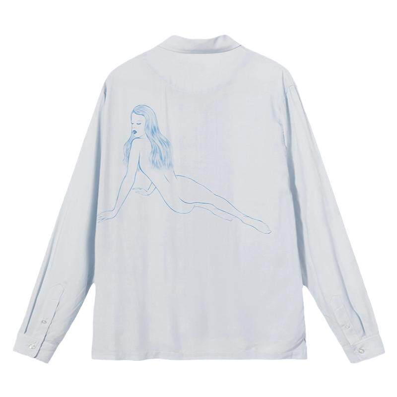 Stussy美女插画长袖衬衫