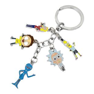 现货瑞克和莫蒂钥匙扣 Rick and Morty书包挂件周边 动漫生日礼物