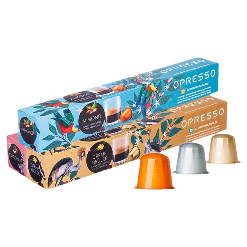OPRESSO比利时进口多风味胶囊咖啡胶囊浓缩 适配nespresso胶囊机