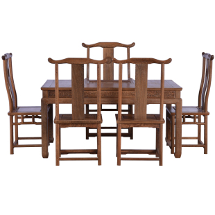 鸡翅木茶桌茶台红木泡茶桌椅组合中式实木长条形茶桌客厅家用两用