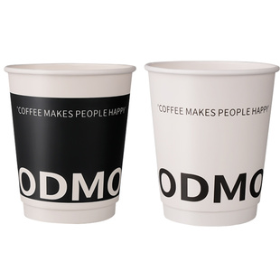 一次性咖啡杯带盖防烫外出双层高档双层加厚热饮商用外带纸杯定制