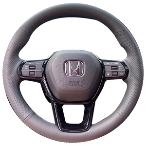 徐记手缝真皮方向盘套适用于本田crv思域型格雅阁皓影杰德XRV把套