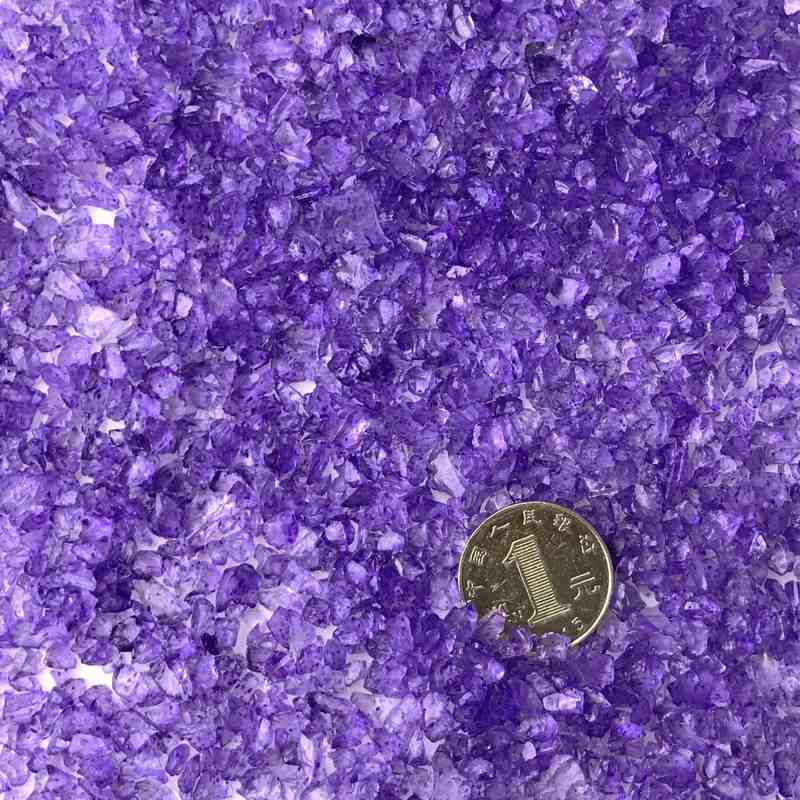 蓝色玻璃沙玻璃彩珠水族砂造景沙景观底砂彩鱼缸装饰底石微