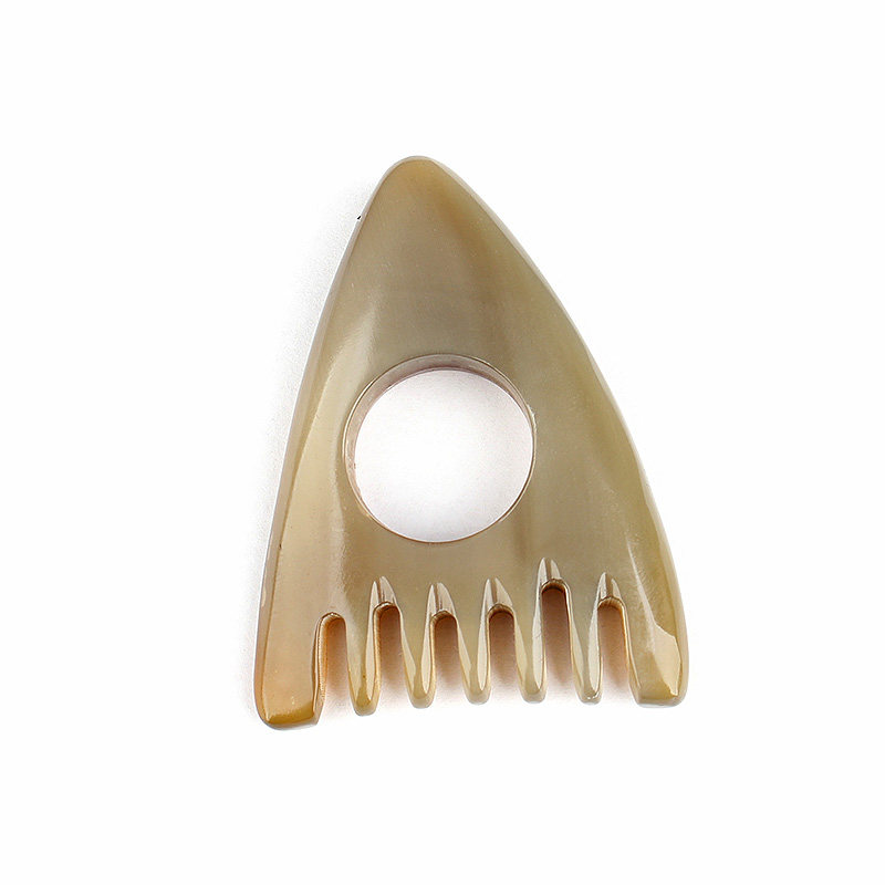 知梳阁天然牛角点穴按摩梳