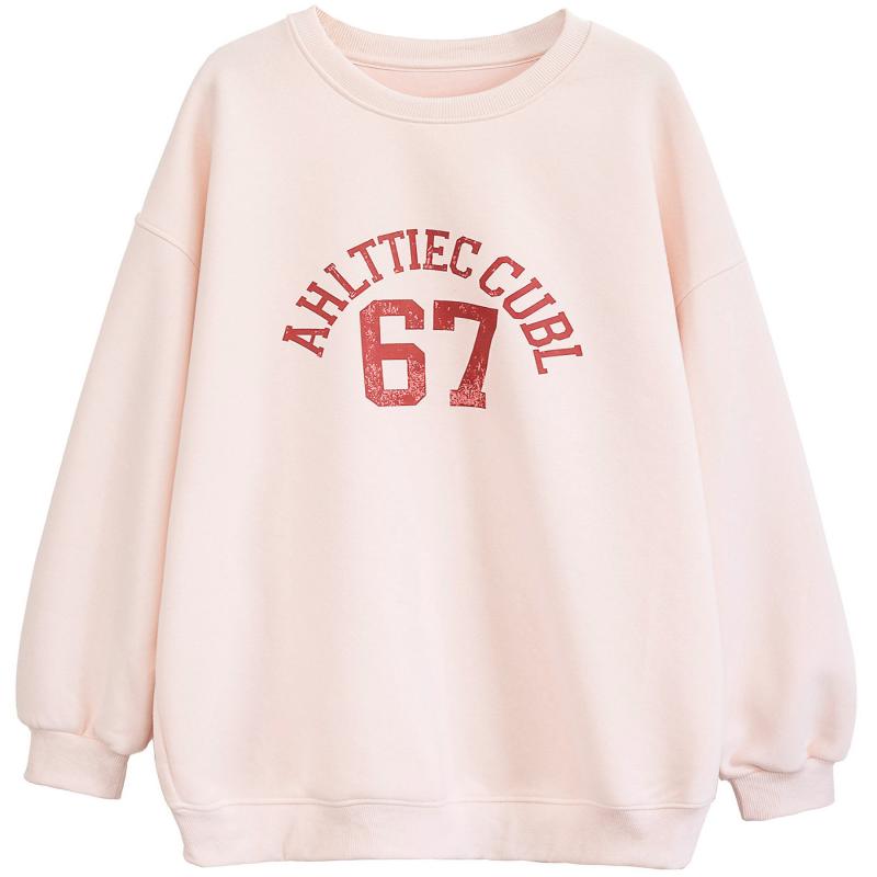 春装67字母印花大码宽松女装卫衣