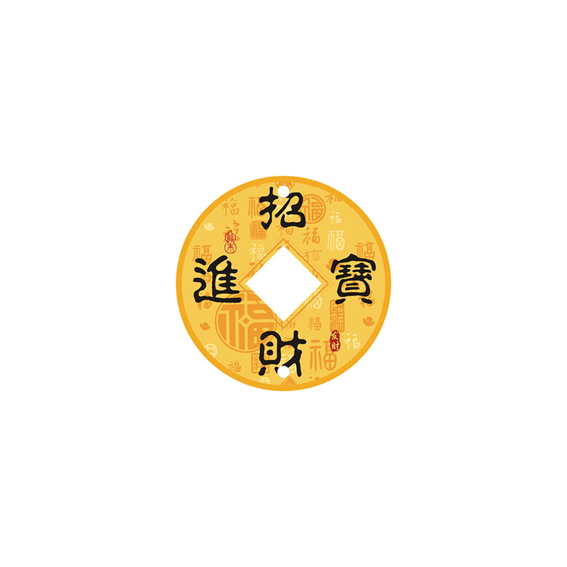 创意中式吉祥如意吊牌招财平安锦鲤好运祝福吊卡新年绿植装饰挂卡