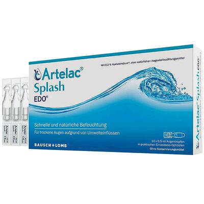 欧洲直邮德国药房Artelac眼保湿滋润舒缓眼药水单支装10支*0.5ml