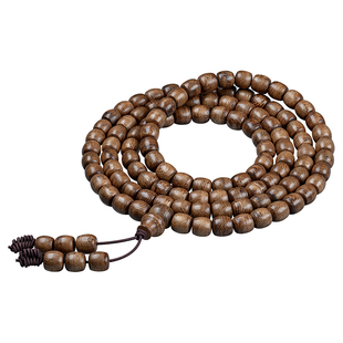 保真文莱沉香桶珠108颗佛珠手串女天然老料沉香木手链男多圈文玩