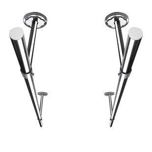 阳台晾衣杆固定式304不锈钢晾衣架单双晒挂衣支架吊座顶装室内外