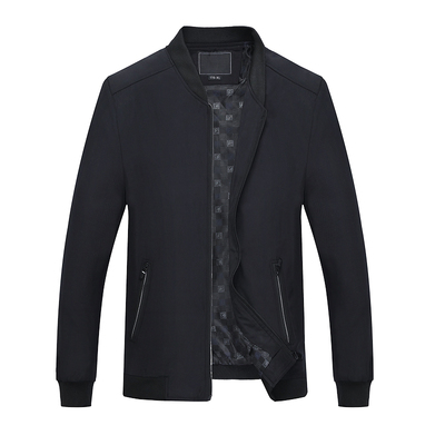 爸爸外套春秋季中年男装夹克宽松