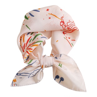 礼物版·烟花齐放~100%桑蚕丝薄款披肩女方巾高级感双绉真丝丝巾