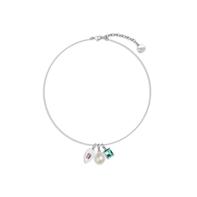 lostinecho淡水珍珠锆石项链女