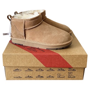 河南桑坡村丁大叔2025新款羊皮毛一体真皮纯羊毛雪地靴男女鞋短筒