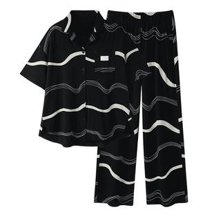 睡衣女夏季莫代尔短袖长裤薄款夏天2025新款高级感冰丝夏款家居服