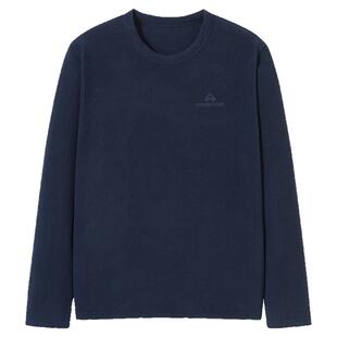 拓路者抓绒衣男冬季圆领薄摇粒绒长袖t恤保暖内搭纯色上衣打底衫