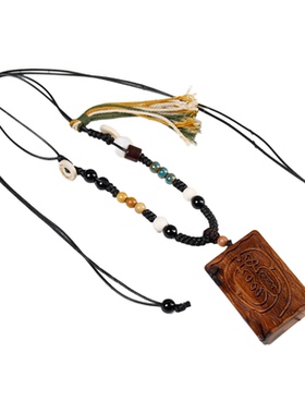 雷击枣木金光咒道家法器毛衣链