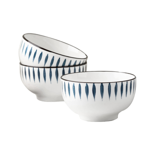 家用10个吃饭碗日式创意米饭碗组合创意个性陶瓷餐具套装沙拉碗