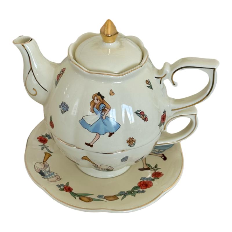 爱丽丝兔兔法式陶瓷茶壶咖啡杯碟套装可爱高级感下午茶餐具礼盒装