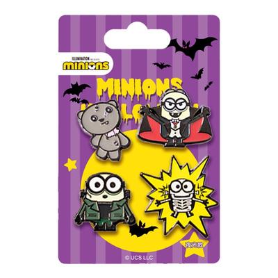 环球影业小黄人万圣节限定夜光款迷你徽章蝙蝠款胸针别针挂饰礼物