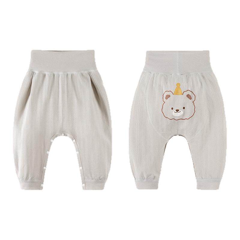 【初棉·小呼吸】婴儿大屁屁裤纯棉春秋款高腰护肚免脱宝宝pp裤子