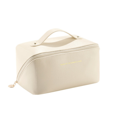 简纳主义皮革化妆包女便携外出