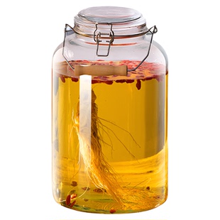 泡酒玻璃瓶家用高档密封人参白酒药酒罐酒缸酒坛子带龙头专用酒瓶