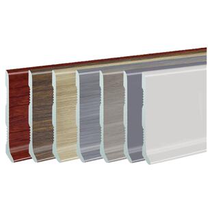 竹木纤维踢脚线可泡水实木木质地脚线家用防水木纹贴脚线6cm7公分