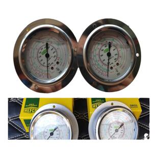 瑞士REFCO威科轴向压力表410R22R134aR404空调高低压力表油压表
