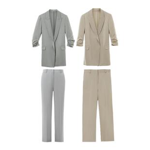 【Basic衣橱】朗姿25三醋酸律师系列法式干练西服/裤子夏季新款