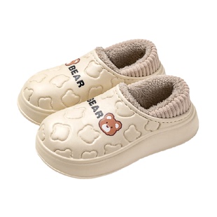 利达妮防水棉拖鞋女款2026新款冬季家居加绒保暖棉鞋月子鞋女外穿