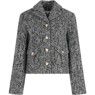 Tommy女装花纱粗花呢翻领西装