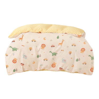 婴儿被套全纯棉a类豆豆绒儿童幼儿园专用小被子学生单人单件被罩