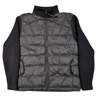 冬季立领针织拼接羽绒服外套男爆款防风保暖显瘦修身90白鸭绒潮流