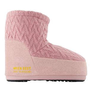 Moon Boot Mb X Gir Icon 低帮踝靴 粉色低帮保暖雪地靴