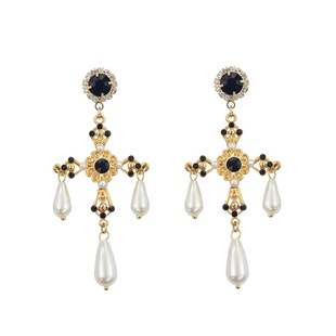 凄美地 韩国巴洛克夸张大耳坠小众设计高级感耳钉女2024新款耳饰