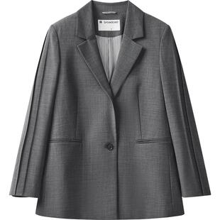 【羊毛】播商场同款休闲宽松西装女24秋简约外套BDR3XD3306