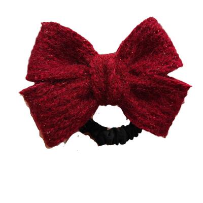 大蝴蝶结扎头发绳女红色新年布艺