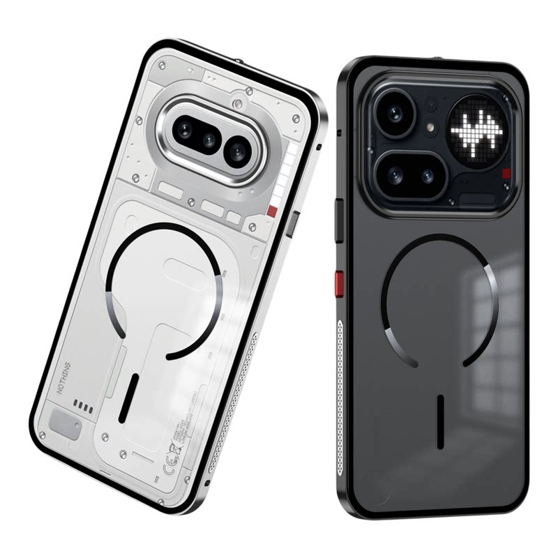 磨砂磁吸充电适用NothingPhone4A手机壳弹扣金属边框新款nothingphone4apro镜头防摔保护套男全包超薄高级感